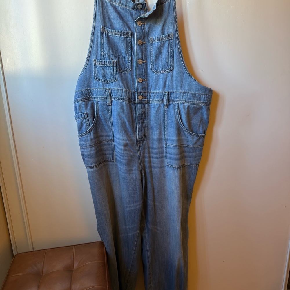 Torrid Button Front Overalls 18 - Picture 8 of 10